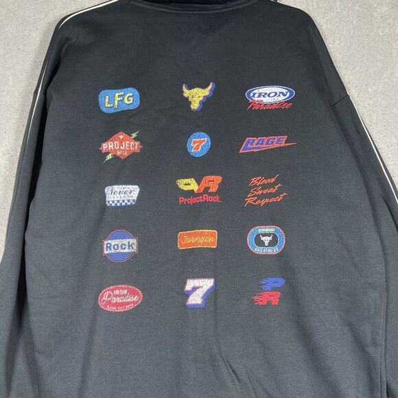 Under Armour UA x Project Rock Icon Fleece Sweatshirt Hoodie SZ: XL 1389916 001 - Picture 2 of 13